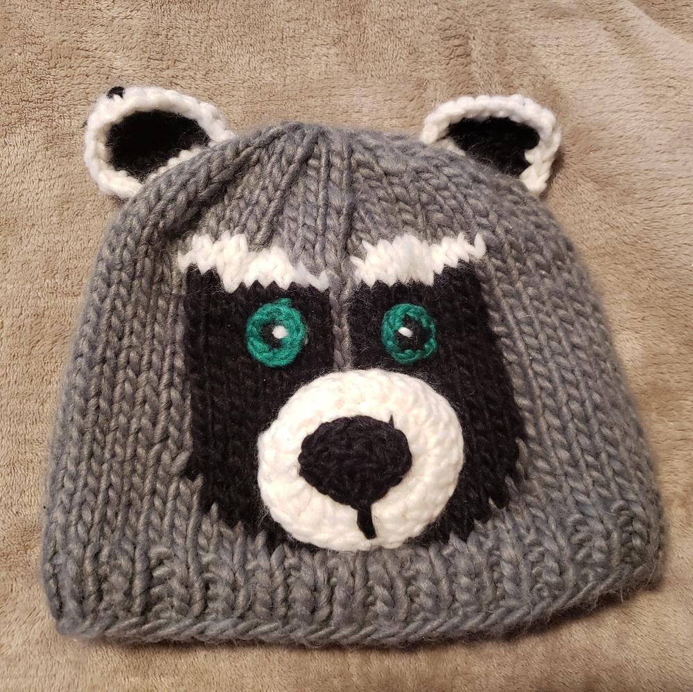 2/$20 NWOT - Kids' racoon beanie